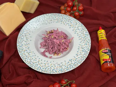 Свекла с говядина салат