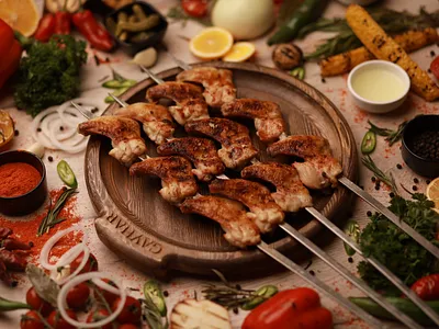Tovuq qanotlaridan shashlik(1 dona)