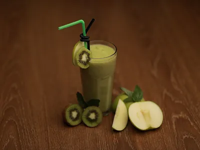 Cмузи киви яблоко